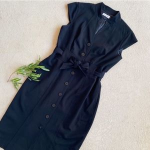 Calvin Klein Black Button Dress
